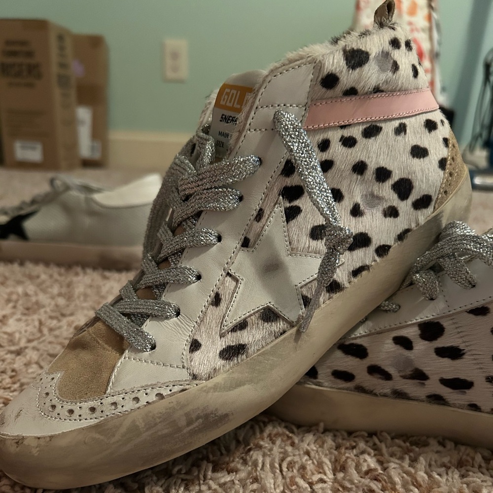 Golden Goose Animal Print Sneakers Mid size 39